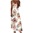 thumbnail image 1 of Kvture Maxi Dresses for Women Beach Summer Fashion Graphic Flowy Summer Long Dress Casual Loose Fit Maxi Dress White, 1 of 5