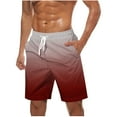 thumbnail image 1 of Kvture Men Swimming Trunks Bathing Suits Swimwear Board Shorts Quick Dry Beach Swim Trunks with Pockets Red M, 1 of 5