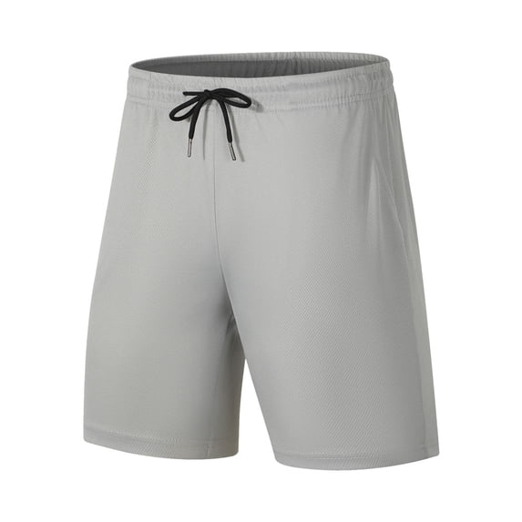 Kvture Men's Athletic Shorts Casual Breathable Workout Short Pants Summer Quick Drying Performance Drawstring Shorts Gray XL