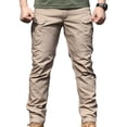 thumbnail image 1 of Kvture Men's Cargo Pants, Water Resistant Ripstop Work Pants, Multi Zipper Pockets Combat Trousers Khaki Pant, 1 of 9