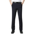 thumbnail image 1 of Kvture Men's Dress Pants Tall Classic Fit Flex Expandable Waist Flat Front Wrinkle-Free Formal Pants for Business and Office Navy 36, 1 of 9