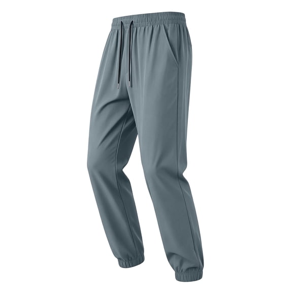 Kvture Men's Joggers Lightweight Athletic Casual Workout Pants Drawstring Elastic Waist Trendy Track Running Sweatpants with Pockets Gray Pant