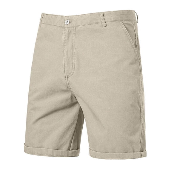 Kvture Men's Shorts Summer Solid Color Slim Fit Flat Front Walk Shorts Athletic Casual Drawstring Short Pant Gray M