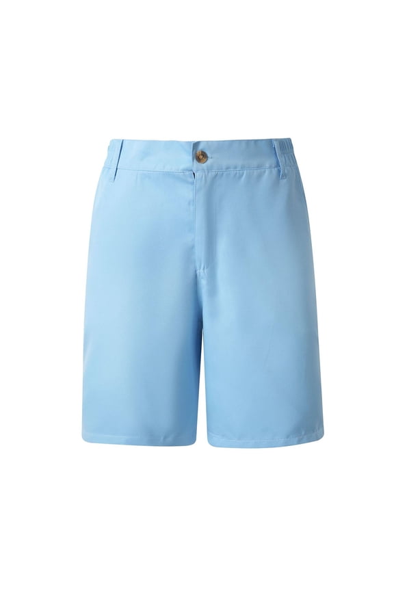 Men's Stretch Short Slim Fit Flat Front Shorts Summer Cotton Casual Shorts with Pocket Sky Blue XXL