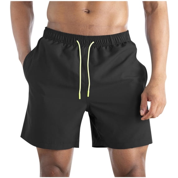 Kvture Men's Swim Trunks Quick Dry Beach Shorts Swimwear Bathing Suit Casual Holiday Shorts Black XXXL