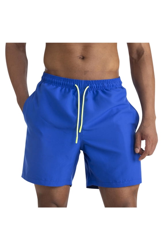 Men's Swim Trunks Quick Dry Beach Shorts Swimwear Bathing Suit Casual Holiday Shorts Blue XXL