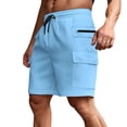 thumbnail image 1 of Kvture Men's Waterproof Windproof Cargo Shorts Breathable Outdoor Running Athletic Shorts Travel Stretch Pants with Pockets Sky Blue XL, 1 of 6