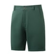 thumbnail image 1 of Kvture Mens Button Dress Shorts Solid Color Straight Leg Knee Length Shorts Fashion Loose Work Suit Shorts with Pocket Green XL, 1 of 2