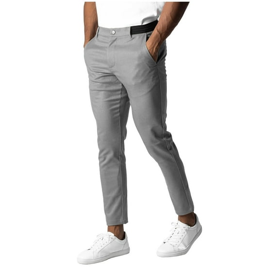 Kvture Mens Lightweight Slim Fit Skinny Pants Lawyer Business Work Trouser Casual Dress Pant for Men Gray XXXL