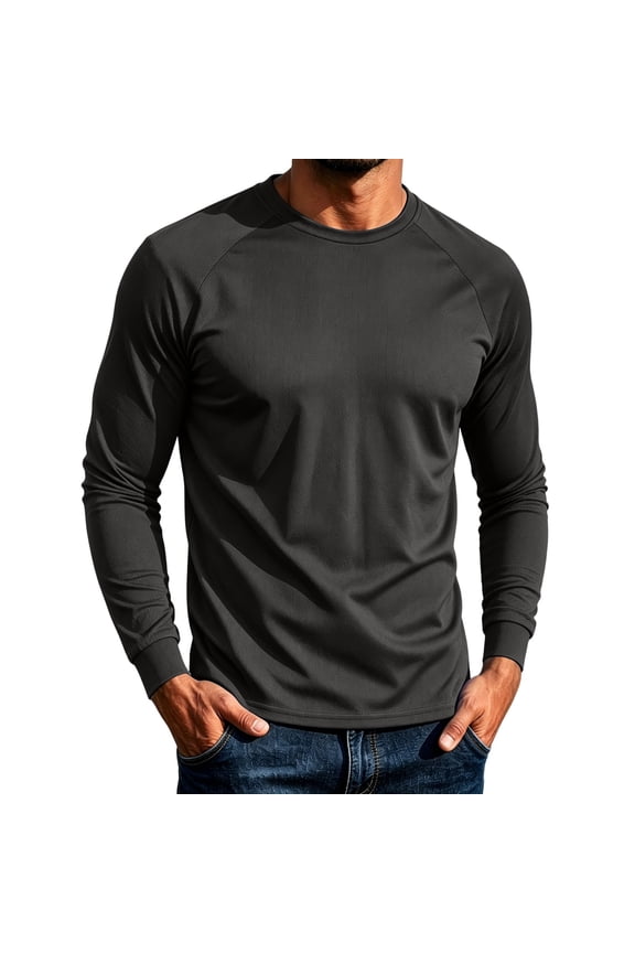 Mens Quick Dry Long Sleeve Training T Shirts Performance Mesh Breathable Ice Silk Cooling Workout Tee Tops Black Pullover M