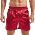 thumbnail image 1 of Kvture Mens Shorts, Casual Solid Color Outdoor Lightweight Comfortable Fits Spring Summer Elastic Waist Shorts, Polyester Matte Short Shorts with Pocket Red XXL, 1 of 2