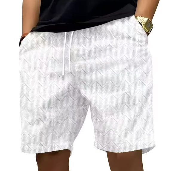 Kvture Mens Sweat Shorts Casual Stretch Elastic Waist Sweat Lounge Summer Running Shorts with Pockets White XL