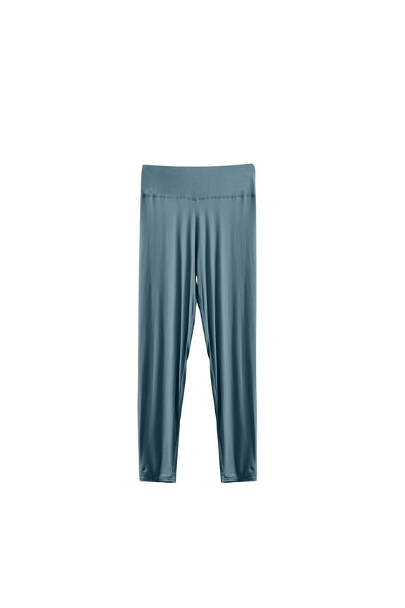 Pants for Women Solid Color Comfortable High Waist Slim Yoga Athletic Long Trousers Army Green XXXL