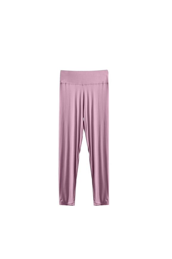 Pants for Women Solid Color Comfortable High Waist Slim Yoga Athletic Long Trousers Watermelon Red XXXL