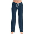 thumbnail image 1 of Kvture Plus Size Lounge Pants for Women Casual Summer Elastic Waist Comfy Drawstring Casual Sweatpants Navy XXXXXL, 1 of 5