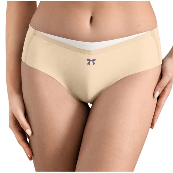 Kvture Seamless Underwear for Women Mid Rise Breathable Bikini Lingerie Brief Stretch Soft Basics Thong Panties XL