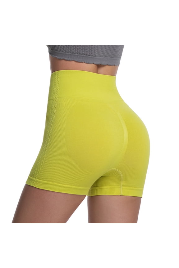 Shapewear for Women Tummy Control High Waist Body Shaper Thigh Slimmer Butt Lifter Shapewear Shorts Under Dress Yellow S