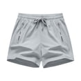 thumbnail image 1 of Kvture Shorts for Women Summer Casual Breathable Elastic Waist Shorts Pants with Zipper Pockets Drawstring Half Pants Gray XXL, 1 of 9