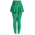 thumbnail image 1 of Kvture Skirted Legging for Women Yoga Legging with Skirts Women Tennis Leggings Clothes Pockets Green L, 1 of 4