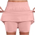 thumbnail image 1 of Kvture Skorts for Woman Plus Size High Waisted Skirt with Shorts Underneath Athletic Tennis Skirts with Pockets Tummy Control Pink S, 1 of 6