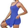thumbnail image 1 of Kvture Tennis Dress with Built in Shorts Mini Athletic Dress for Women Summer Cutout Backless Sleeveless Golf Workout Dresses Blue, 1 of 6