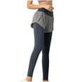 thumbnail image 1 of Kvture Tennis Skirted Leggings with Pockets for Women Active Skort Athletic Ruffle Pleated Golf Skapri with Skirt Navy XL, 1 of 2