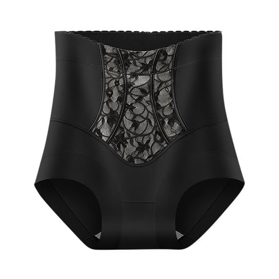 Kvture Underwear Women High Waisted Tummy Control Panties Comfortable Hip Lift Boyshort Underwear Stretch Underpants XXL Black
