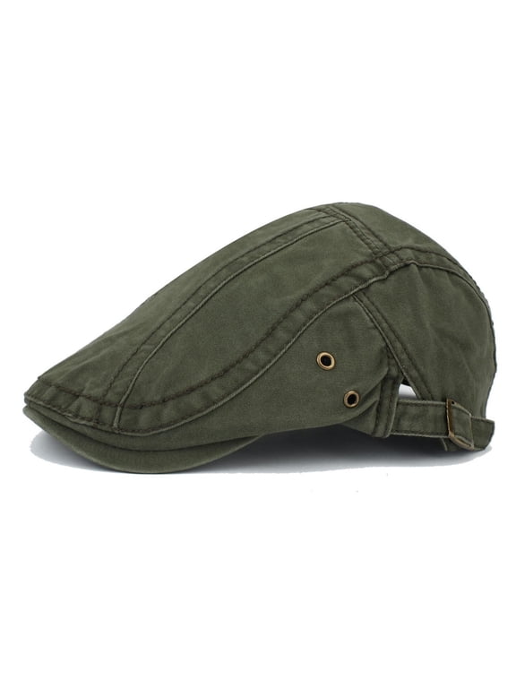 Unisex Denim Newsboy Hats Flat Ivy Gatsby Cabbie Driving Berets Hat Cotton Dad Cap for Men Women Army Green Hats