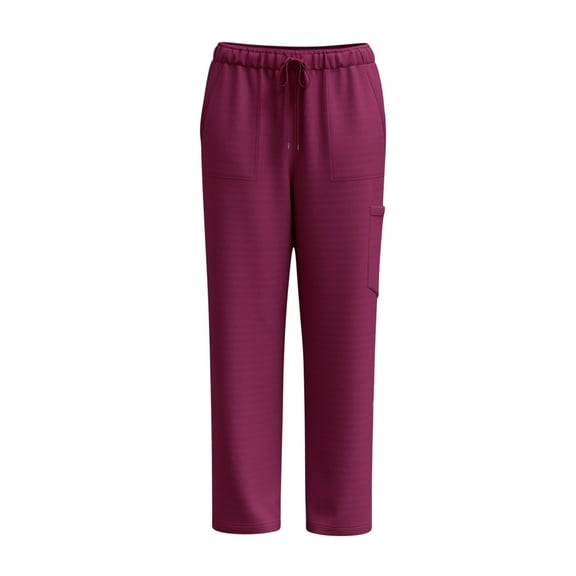 Kvture Women Casual Sweatpants Straight Leg Drawstring Waist Joggers Pants Lightweight Summer Beach Trousers with Pockets Wine S