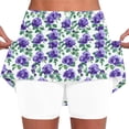 thumbnail image 1 of Kvture Women High Waisted Golf Skirts Built in Shorts Floral Vintage Printed Athletic Tennis Skorts Summer Yoga 2 in 1 Outfit B White XXL, 1 of 4