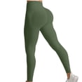 thumbnail image 1 of Kvture Women Seamless Impact Leggings Scrunch Workout Leggings Medium Waist Tummy Control Butt Lifting Gym Yoga Pants Green L, 1 of 8