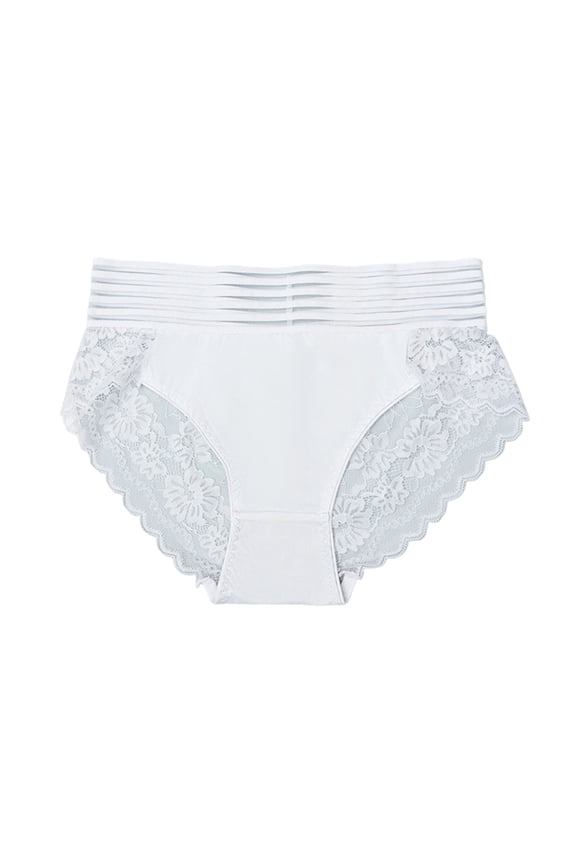 Women Solid Contrast Mesh Panty Underwear High Waist Cut Out Sheer See Through Bikinis Underwear Lingerie Briefs XXXXL