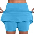thumbnail image 1 of Kvture Women Tennis Skirt with Built in Shorts High Waisted Stretcy Yoga Athletic Skort Comfy Breathable Workout Skirts Sky Blue XXL, 1 of 5