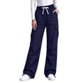 thumbnail image 1 of Kvture Women's Cargo Pants Casual Straight Wide Leg Work Pants Elastic Waisted Lightweight Loose Hiking Pant with Pockets, 1 of 8
