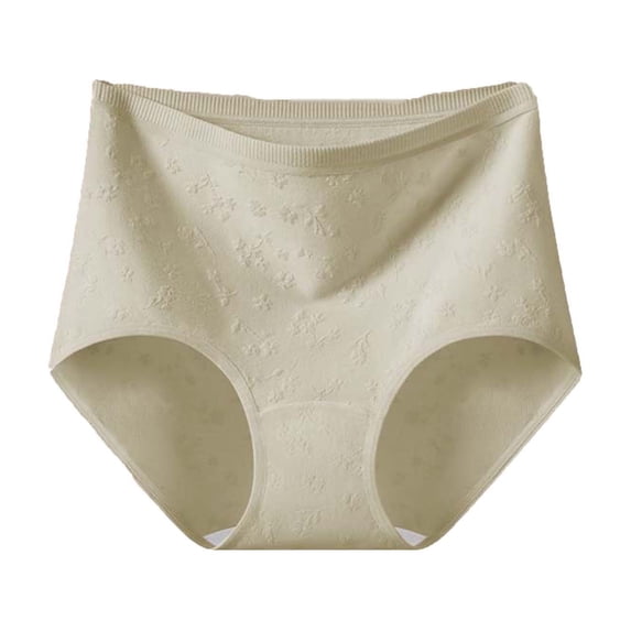 Kvture Women's Cotton Underwear High Waisted Briefs Soft Floral Panties Soft Comfortable Full Coverage Underwear M