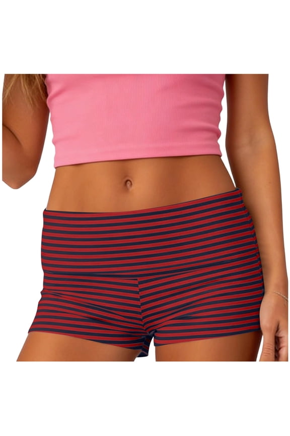 Women's Fold Over Shorts Y2K Micro Mini Shorts Elastic Waist Lounge Pajama Bottoms Summer Yoga Athletic Short S Wine