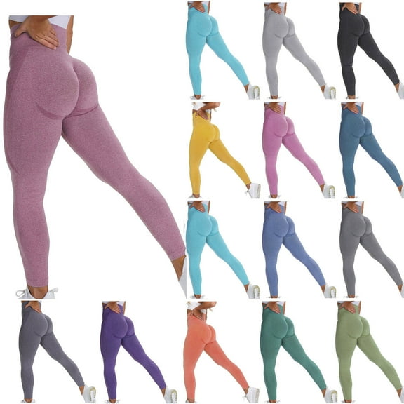 Kvture Women's High Waisted Leggings Seamless Workout Gym Yoga Pants Sexy Tummy Control Butt Lifting Activewear Tights Soft Lightweight Legging Mint Green L