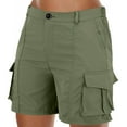 thumbnail image 1 of Kvture Women's Hiking Cargo Shorts Elastic Waist Button Short Pants Lightweight Quick Dry Outdoor Shorts with Multi-Pockets Camouflage XXL, 1 of 5