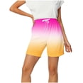 thumbnail image 1 of Kvture Women's Hiking Shorts Quick Dry Lightweight Gradient Summer Golf Casul Workout Athletic Short with Pockets Watermelon Red S, 1 of 5