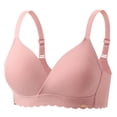 thumbnail image 1 of Kvture Women's No Underwire Push Up Bras V Neck Adjustable Strap Soft Thin Bra Comfort Everyday Bralettes Pink Bras 40, 1 of 2