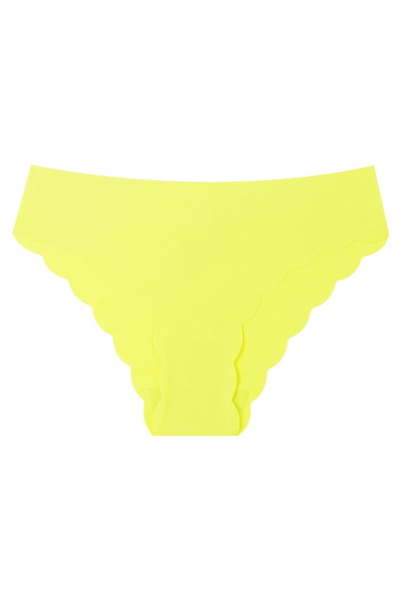 Women's Seamless Panties Underwear Solid Ice Silk Lingerie Intimate Ruffles Underpants Invisible Panties L