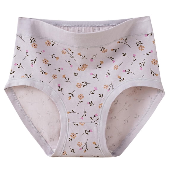 Kvture Women's Underwear High Waist Cotton Briefs Underwears Full Coverage Underwear Comfort Stretchy Breathable Panties XXL Silver