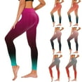 thumbnail image 1 of Kvture Women's Yoga Workout Leggings Gradient Color Sport Tights Fashion Running Gym Legging High Waist Tummy Control Butt Lifting Leggings Pink XXL, 1 of 5