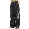 thumbnail image 1 of Kvture Womens Baggy Sweatpants Trendy Y2k Track Pants Wide Leg Cargo Joggers Sport Pants Streetwear-Black XXL, 1 of 6