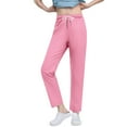 thumbnail image 1 of Kvture Womens Cotton Pajama Pants Soft Lightweight Lounge Sleep Bottoms with Pockets and Drawstring Pink XXL, 1 of 4