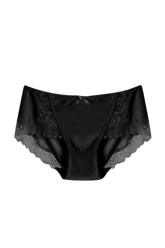 Womens Lace Full Knickers Mid Rise Full Coverage Briefs Comfortable Temperament Fashion Seductive Panties M