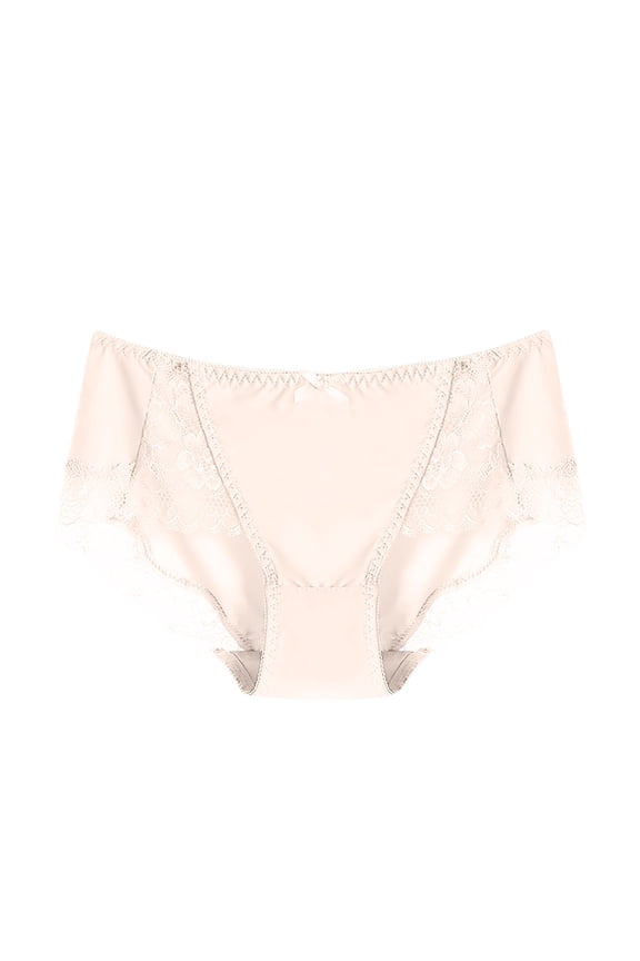 Womens Lace Full Knickers Mid Rise Full Coverage Briefs Comfortable Temperament Fashion Seductive Panties XL