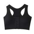 thumbnail image 1 of Kvture Womens Sports Bras Front Hook Closure Sports Bras Racerback High Support Comfort Workout Bra No Underwire Black Bra M, 1 of 7