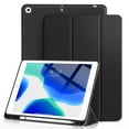 thumbnail image 1 of Kvtvou iPad 9.7 Inch 6th / 5th Generation Case with Pencil Holder, Slim Lightweight Soft TPU Back Smart Cover, Auto Sleep/Wake, for iPad 6th Gen 2018/ 5th Gen 2017 Case, Black, 1 of 8