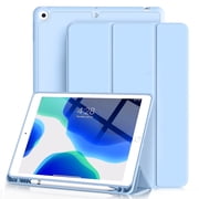 KVTVOU iPad 9.7 Inch 6th / 5th Generation Case with Pencil Holder, Slim Lightweight Soft TPU Back Smart Cover, Auto Sleep/Wake, for iPad 6th Gen 2018/ 5th Gen 2017 Case,Blue